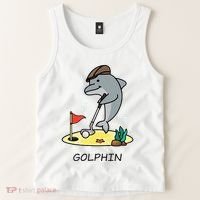 Funny GolphinS Cool Dolphin Quote Golf Tank Top thumb 2