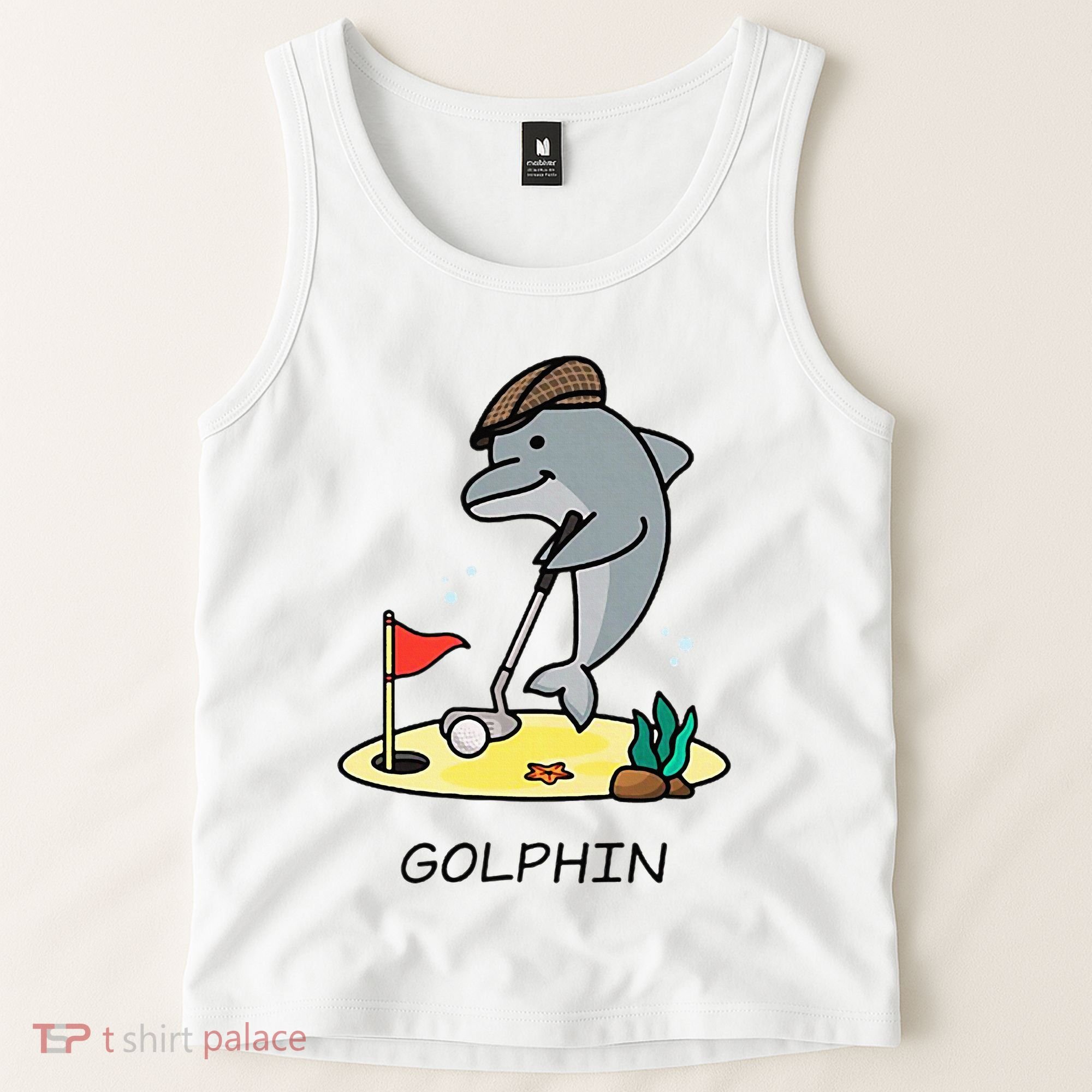 Funny GolphinS Cool Dolphin Quote Golf Tank Top