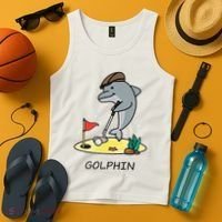 Funny GolphinS Cool Dolphin Quote Golf Tank Top thumb 4
