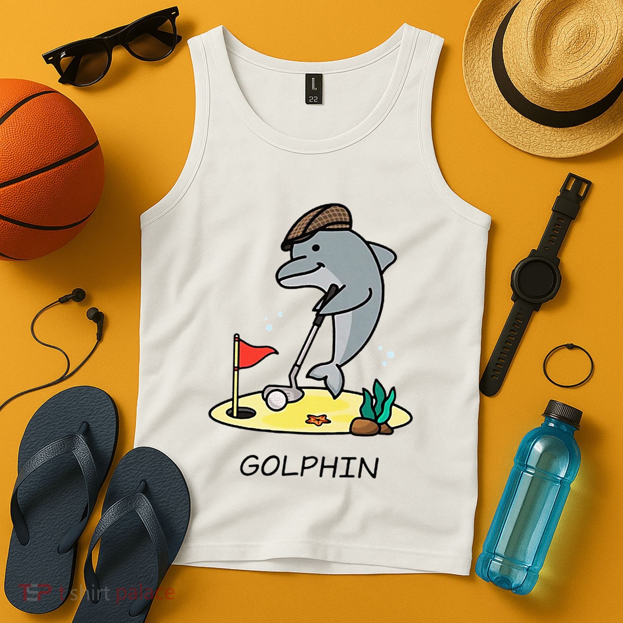 Funny GolphinS Cool Dolphin Quote Golf Tank Top