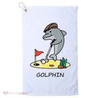 Funny GolphinS Cool Dolphin Quote Golf Golf Towel thumb 0