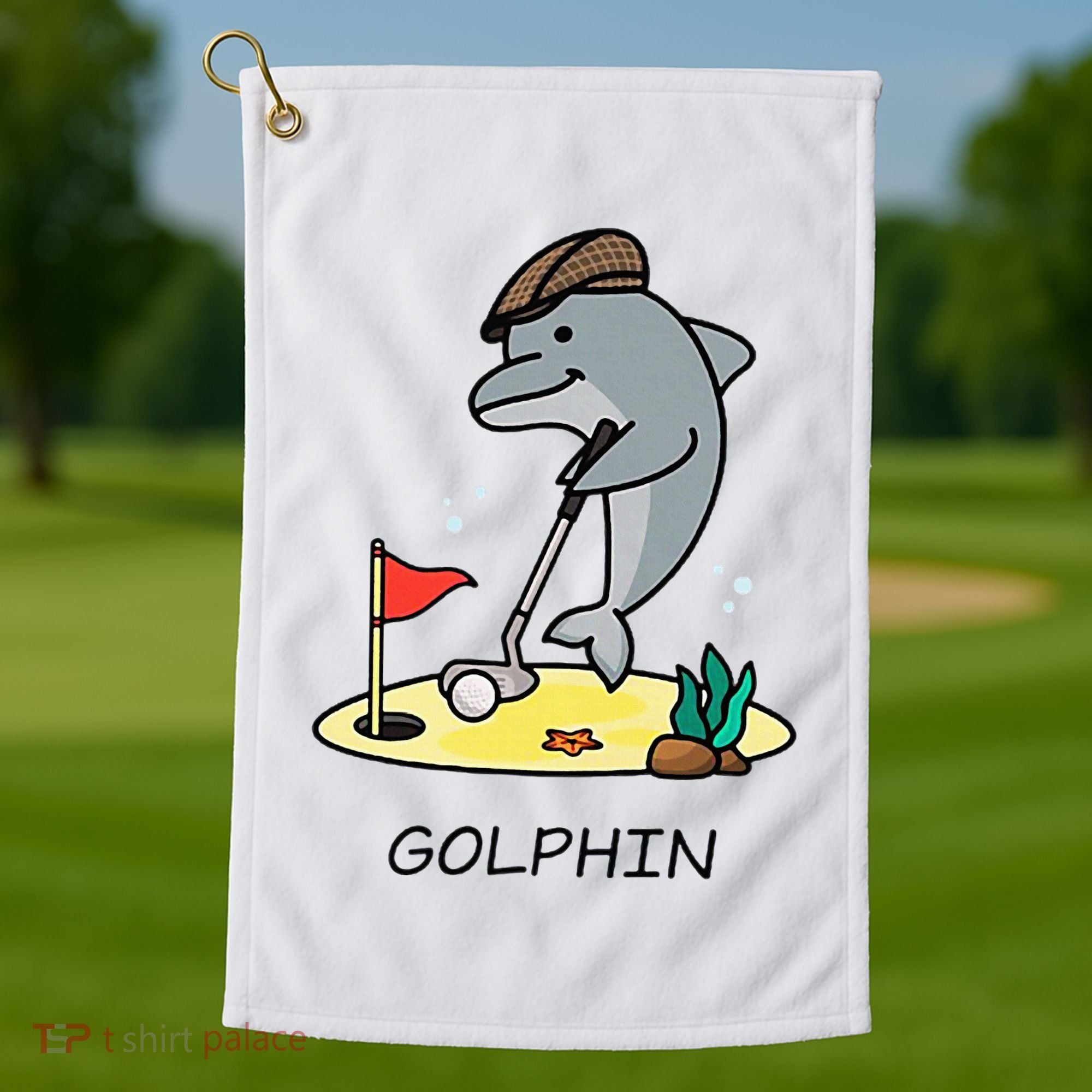 Funny GolphinS Cool Dolphin Quote Golf Golf Towel