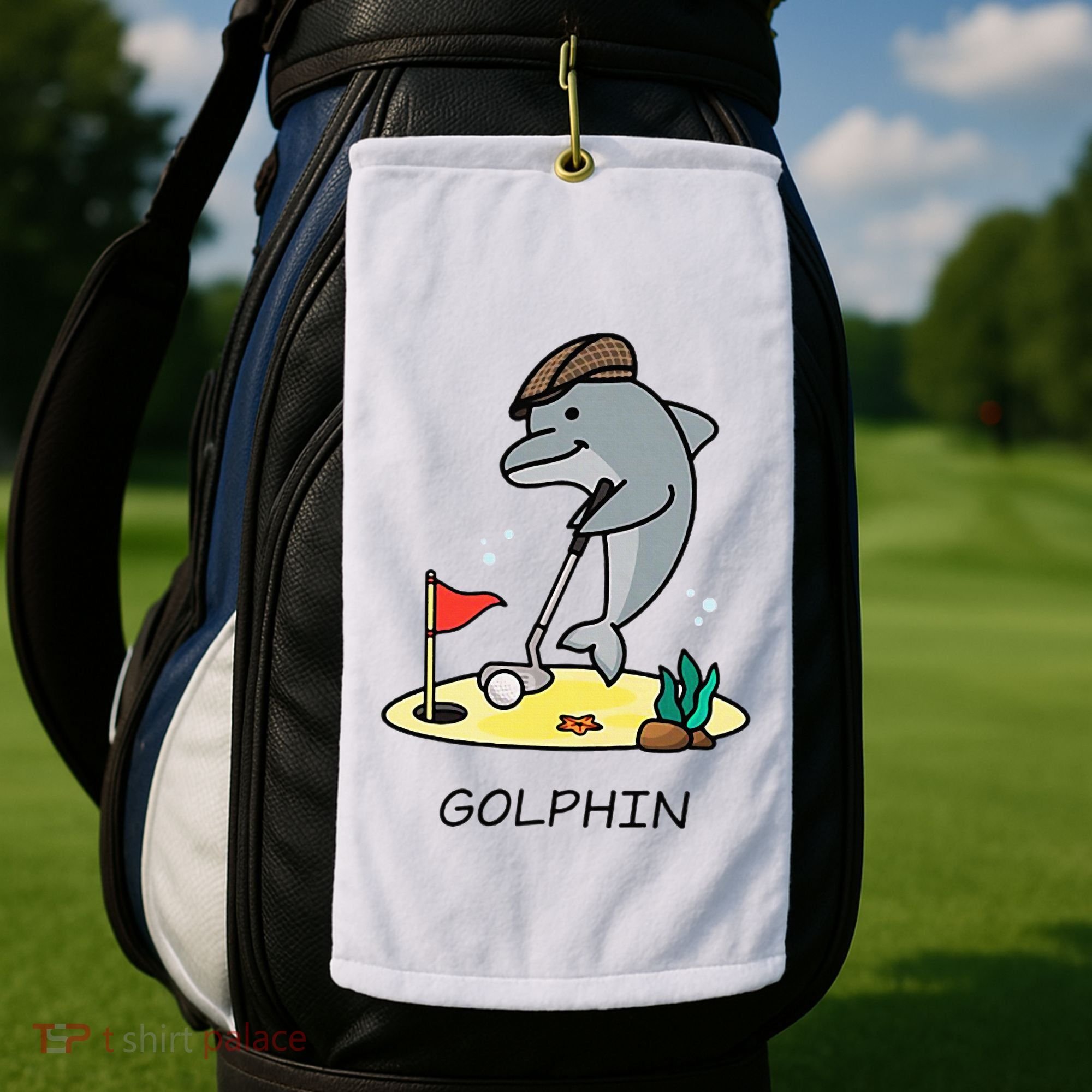 Funny GolphinS Cool Dolphin Quote Golf Golf Towel