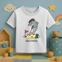 Funny GolphinS Cool Dolphin Quote Golf Toddler T-Shirt thumb 3