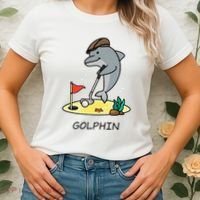 Funny GolphinS Cool Dolphin Quote Golf Women's T-Shirt thumb 2