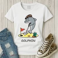 Funny GolphinS Cool Dolphin Quote Golf Women's T-Shirt thumb 3