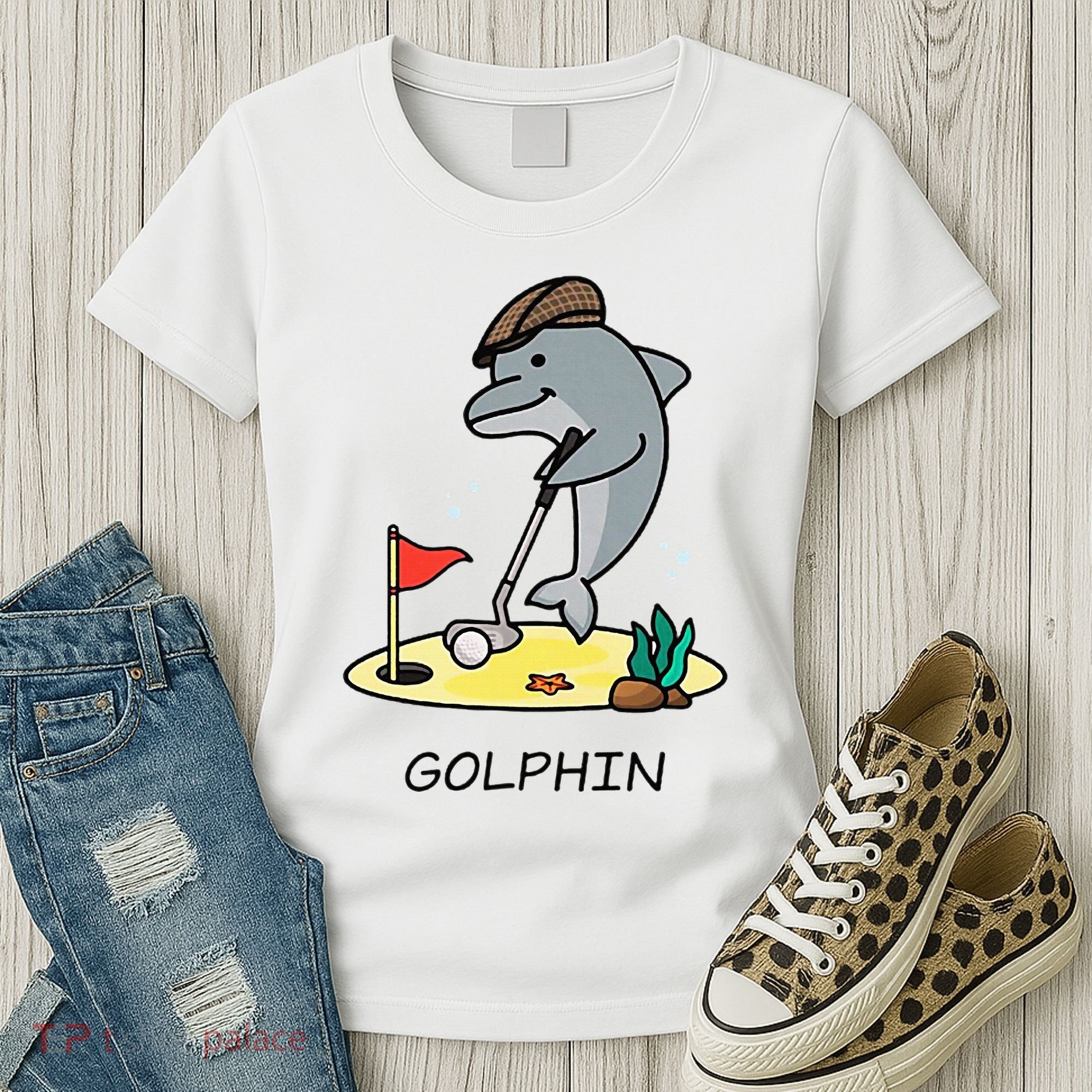 Funny GolphinS Cool Dolphin Quote Golf Women's T-Shirt