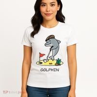 Funny GolphinS Cool Dolphin Quote Golf Women's T-Shirt thumb 4