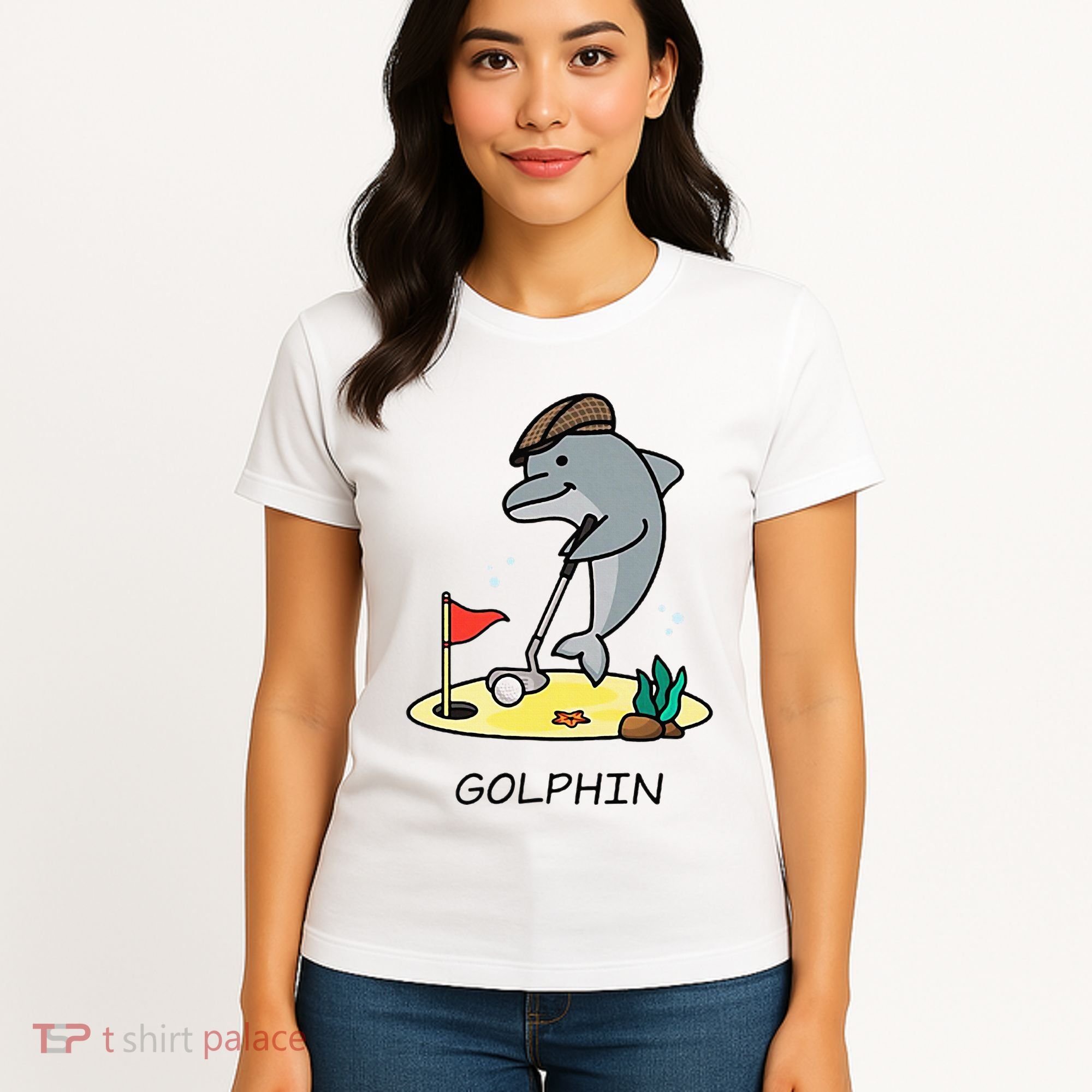 Funny GolphinS Cool Dolphin Quote Golf Women's T-Shirt