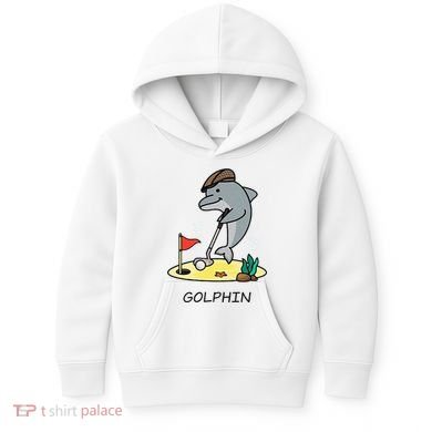 Funny GolphinS Cool Dolphin Quote Golf Kids Hoodie