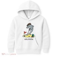 Funny GolphinS Cool Dolphin Quote Golf Kids Hoodie thumb 0