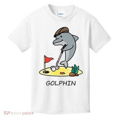 Funny GolphinS Cool Dolphin Quote Golf Kids T-Shirt