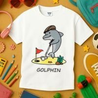 Funny GolphinS Cool Dolphin Quote Golf Kids T-Shirt thumb 3