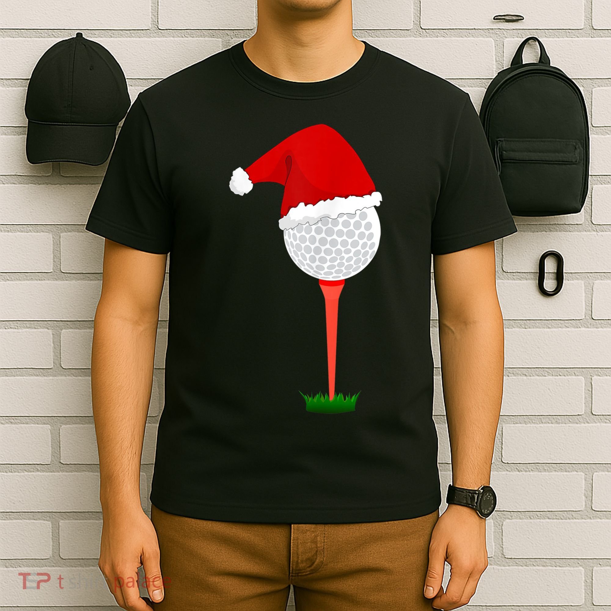 Funny Golfing Christmas Holiday Golf Ball T-Shirt