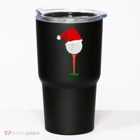 Funny Golfing Christmas Holiday Golf Ball Tumbler thumb 0