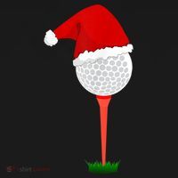 Funny Golfing Christmas Holiday Golf Ball Ornament thumb 1