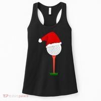 Funny Golfing Christmas Holiday Golf Ball Women's Tank Top thumb 0