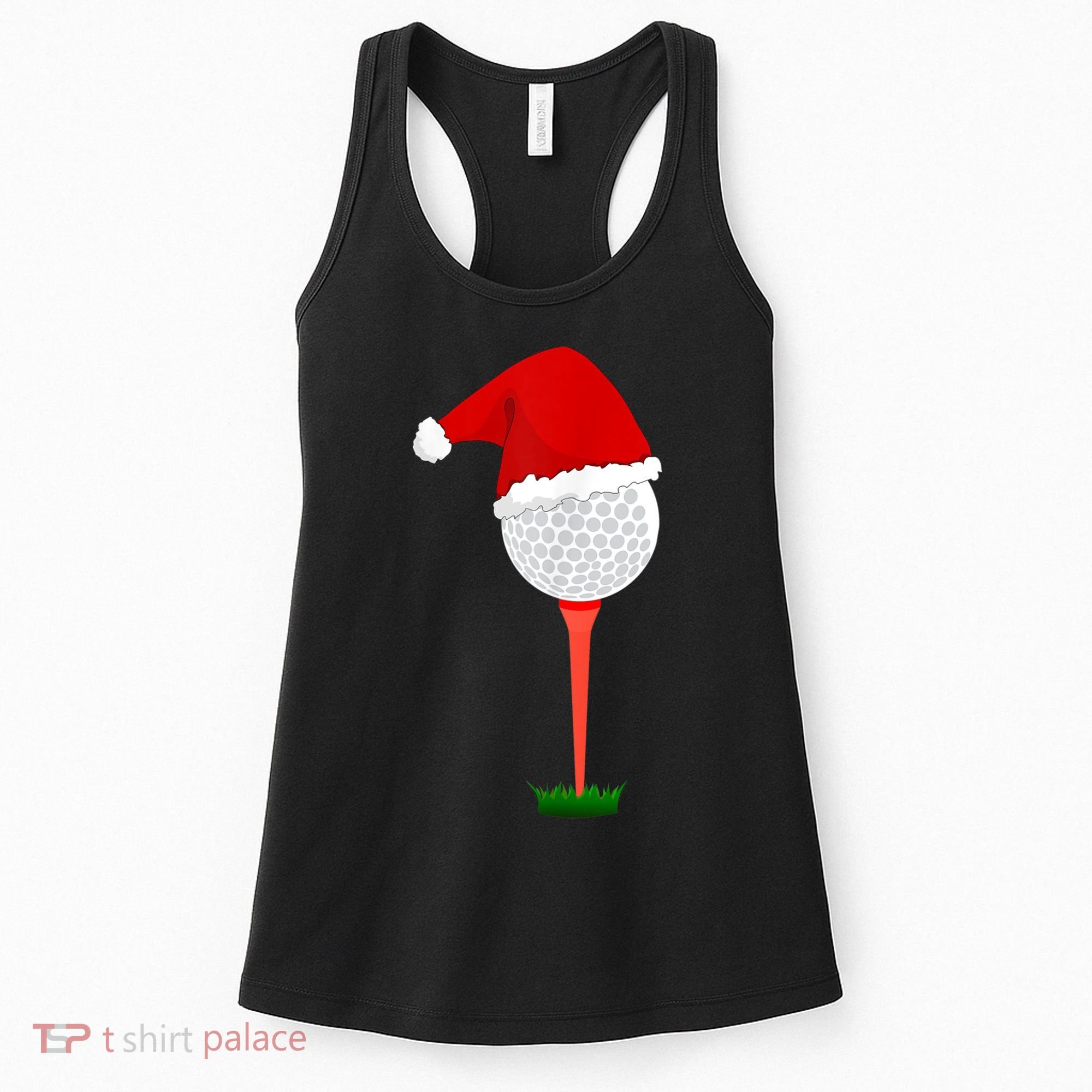 Funny Golfing Christmas Holiday Golf Ball Women's Tank Top