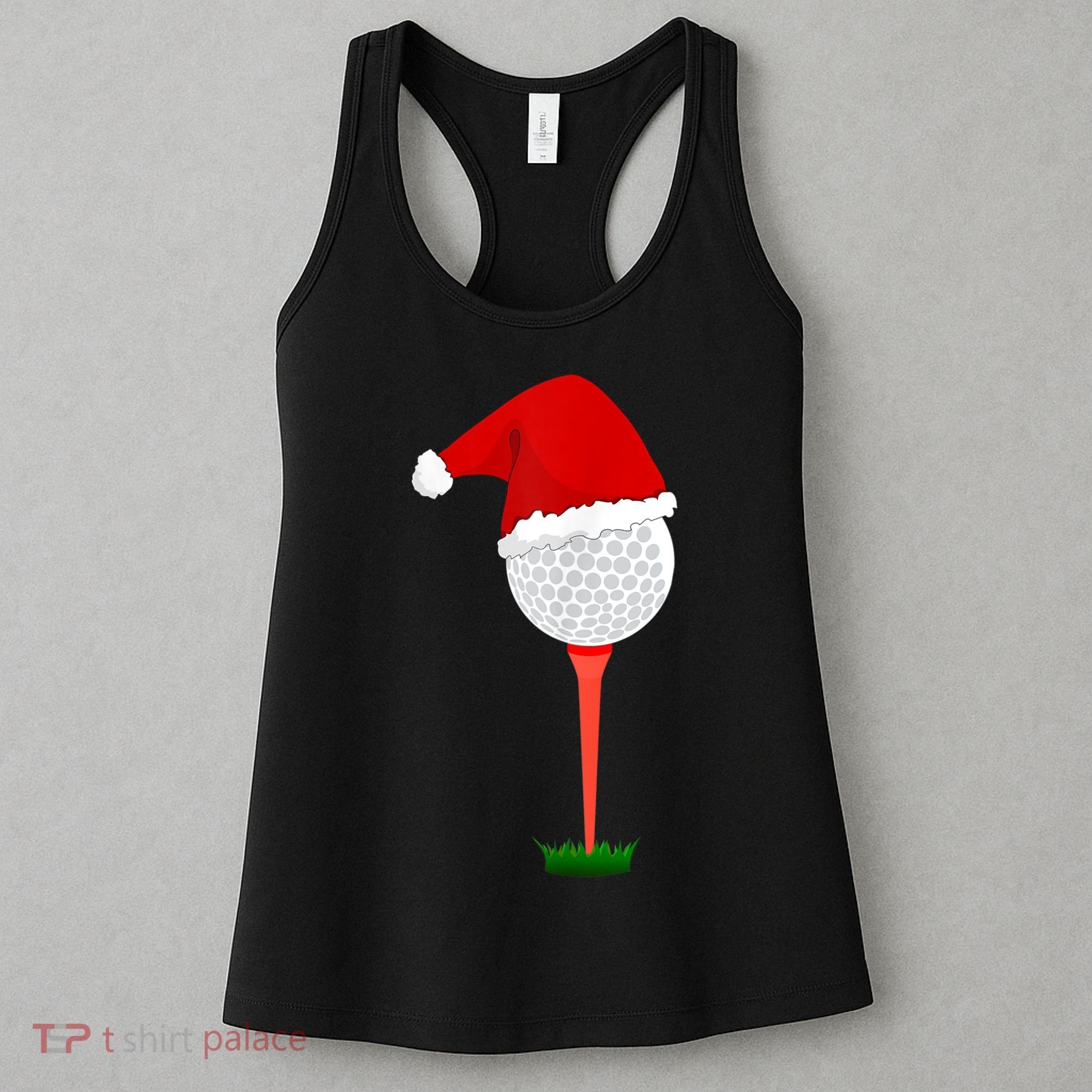 Funny Golfing Christmas Holiday Golf Ball Women's Tank Top