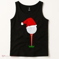 Funny Golfing Christmas Holiday Golf Ball Tank Top thumb 2
