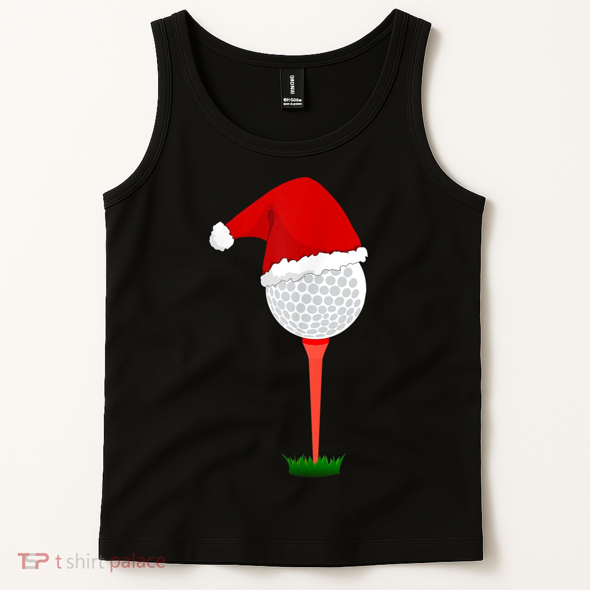 Funny Golfing Christmas Holiday Golf Ball Tank Top