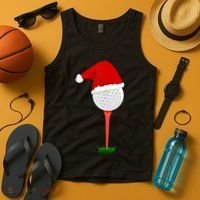 Funny Golfing Christmas Holiday Golf Ball Tank Top thumb 4