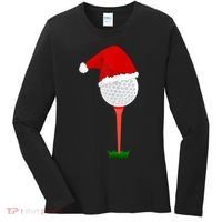 Funny Golfing Christmas Holiday Golf Ball Women's Long Sleeve Shirt thumb 0