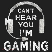 Funny Gamer Can't Hear You I'm Gaming Teens Boy Girl Beanie thumb 2