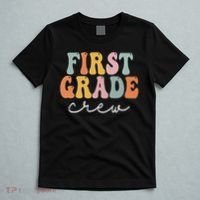 First Grade Crew Groovy Women First Day Of School T-Shirt thumb 5