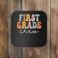 First Grade Crew Groovy Women First Day Of School Coaster thumb 0