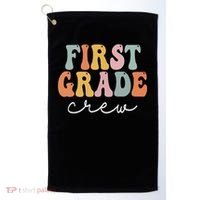 First Grade Crew Groovy Women First Day Of School Golf Towel thumb 0