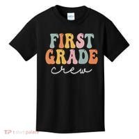First Grade Crew Groovy Women First Day Of School Kids T-Shirt thumb 0