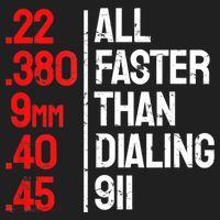 Funny Gun Caliber All Faster Than Dialing 911 Guns Tumbler thumb 3