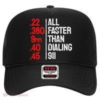 Funny Gun Caliber All Faster Than Dialing 911 Guns Hat thumb 0
