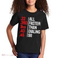 Funny Gun Caliber All Faster Than Dialing 911 Guns Kids T-Shirt thumb 2