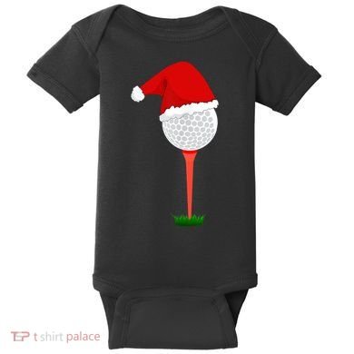 Funny Golfing Christmas Tee Holiday Golf Ball TShirt Baby Bodysuit