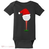 Funny Golfing Christmas Tee Holiday Golf Ball TShirt Baby Bodysuit thumb 0