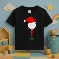 Funny Golfing Christmas Tee Holiday Golf Ball TShirt Toddler T-Shirt thumb 3