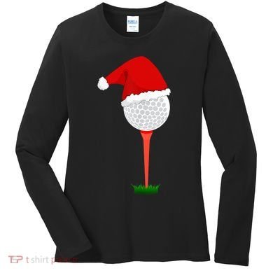 Funny Golfing Christmas Tee Holiday Golf Ball TShirt Women's Long Sleeve Shirt
