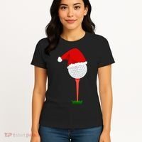 Funny Golfing Christmas Tee Holiday Golf Ball TShirt Women's T-Shirt thumb 4