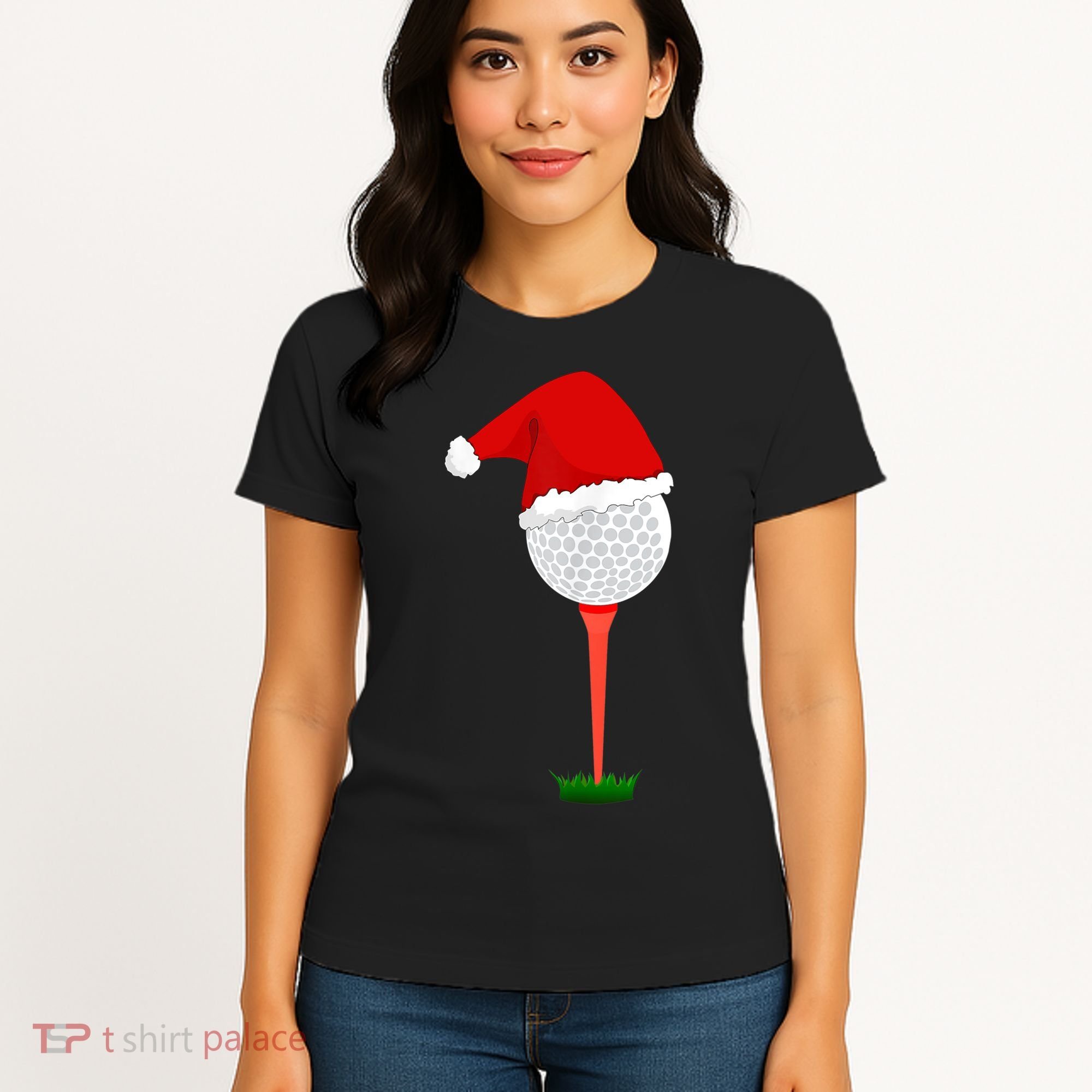 Funny Golfing Christmas Tee Holiday Golf Ball TShirt Women's T-Shirt