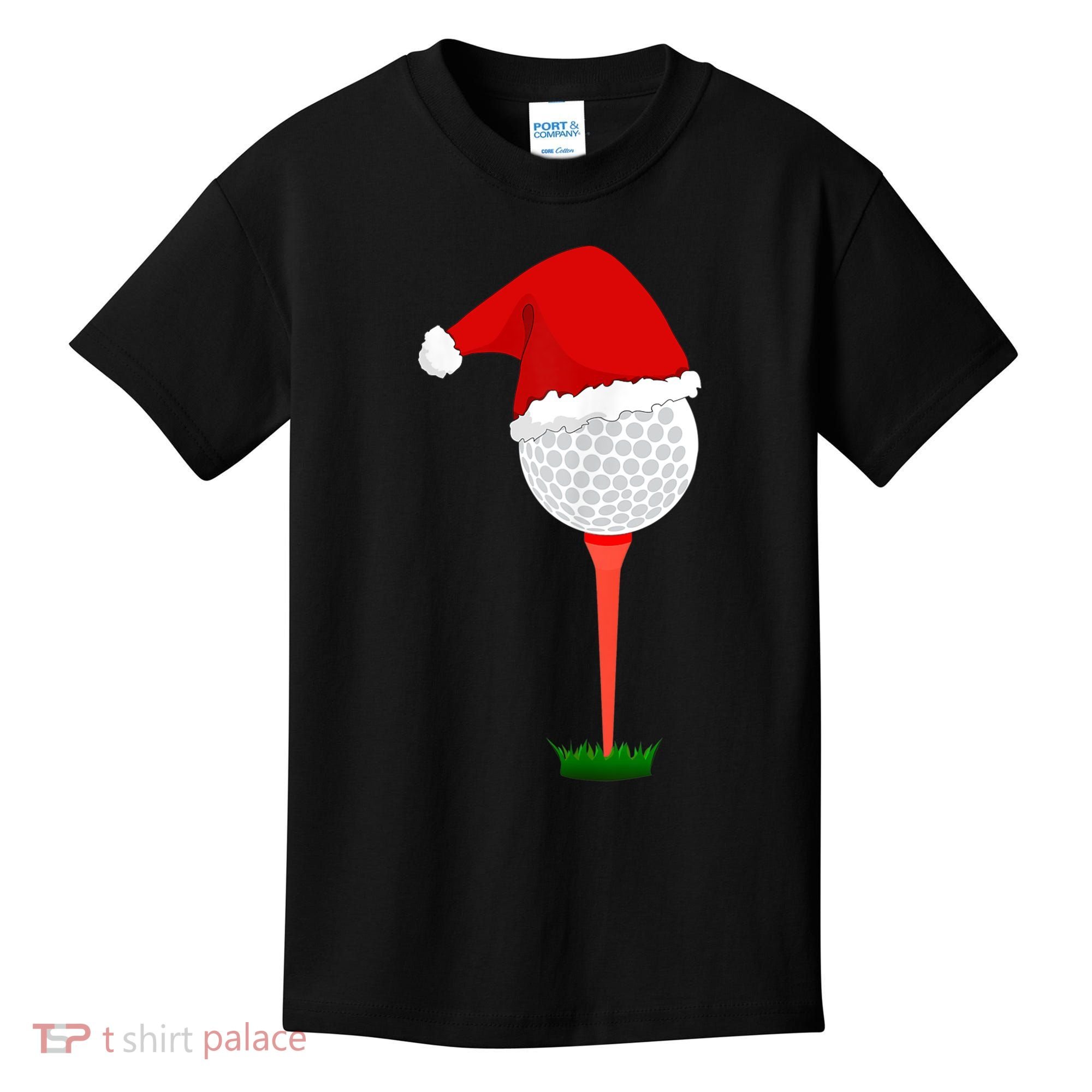 Funny Golfing Christmas Tee Holiday Golf Ball TShirt Kids T-Shirt