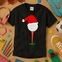 Funny Golfing Christmas Tee Holiday Golf Ball TShirt Kids T-Shirt thumb 3