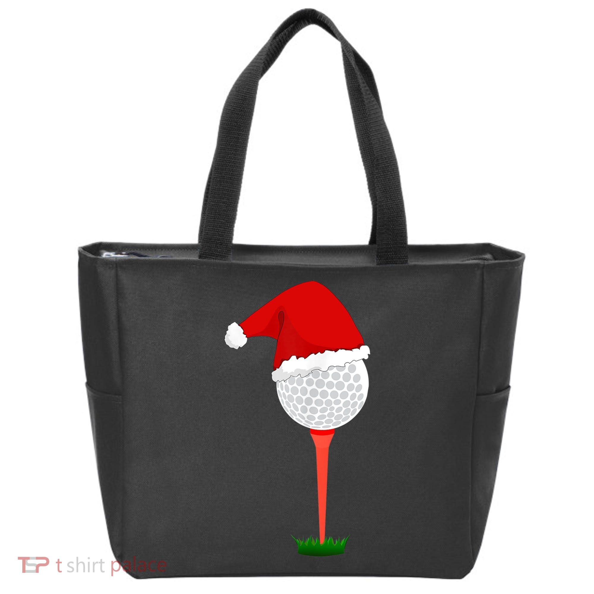 Funny Golfing Christmas Tee Holiday Golf Ball TShirt Tote Bag