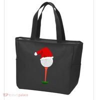 Funny Golfing Christmas Tee Holiday Golf Ball TShirt Tote Bag thumb 3