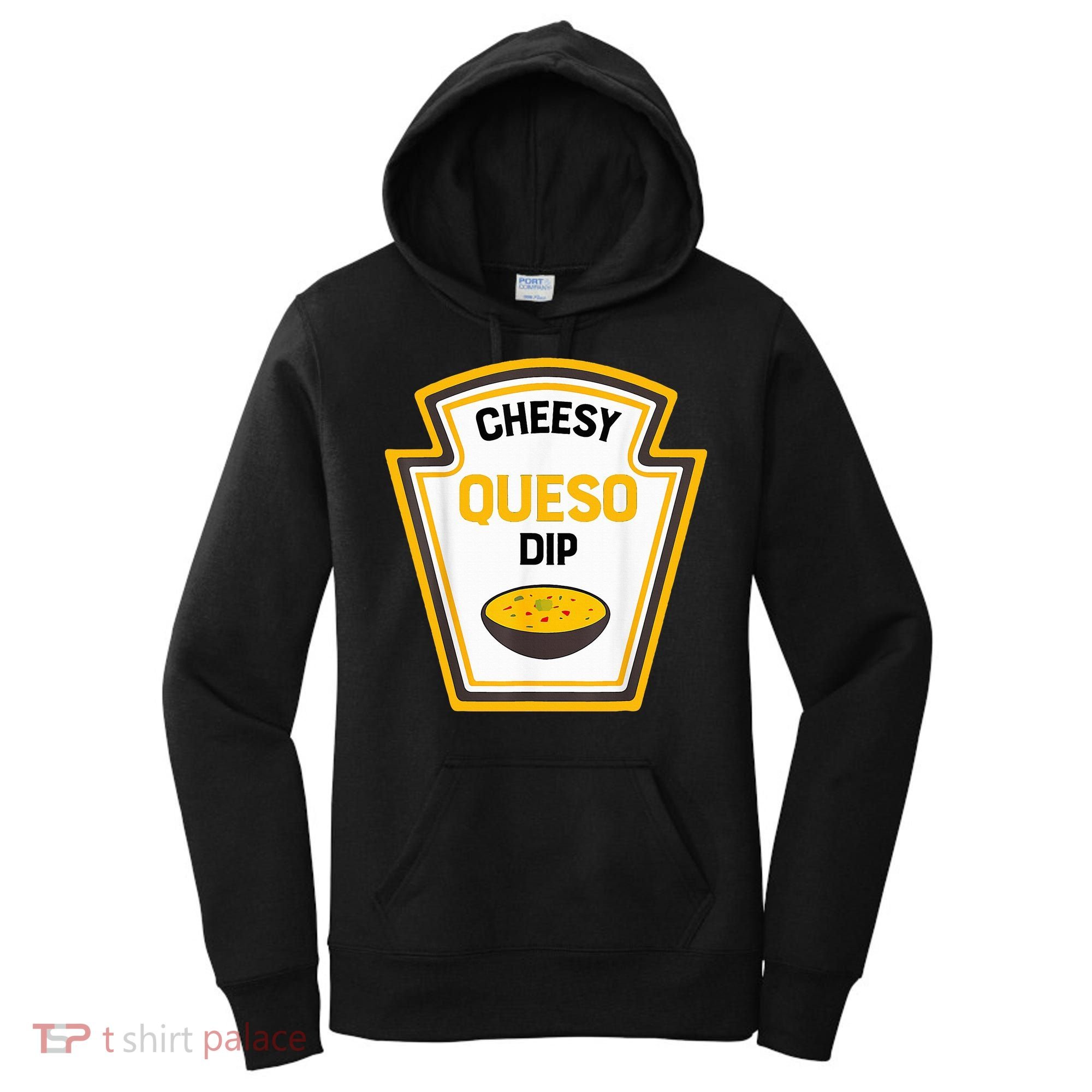 Funny Group Condiments Halloween Costume Cheesy Queso Dip Women's Hoodie