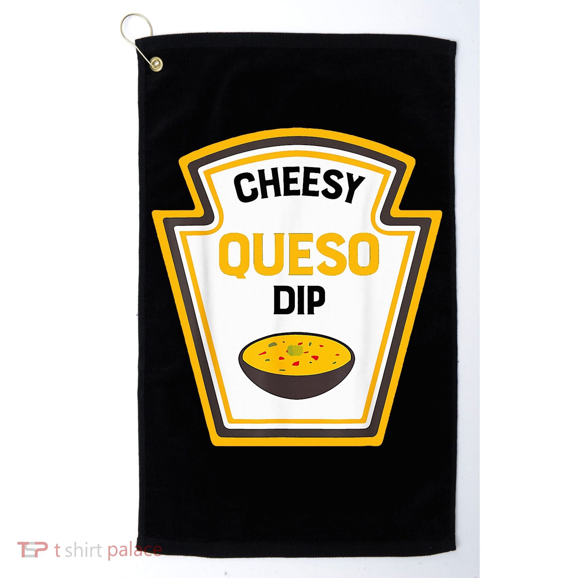 Funny Group Condiments Halloween Costume Cheesy Queso Dip Golf Towel