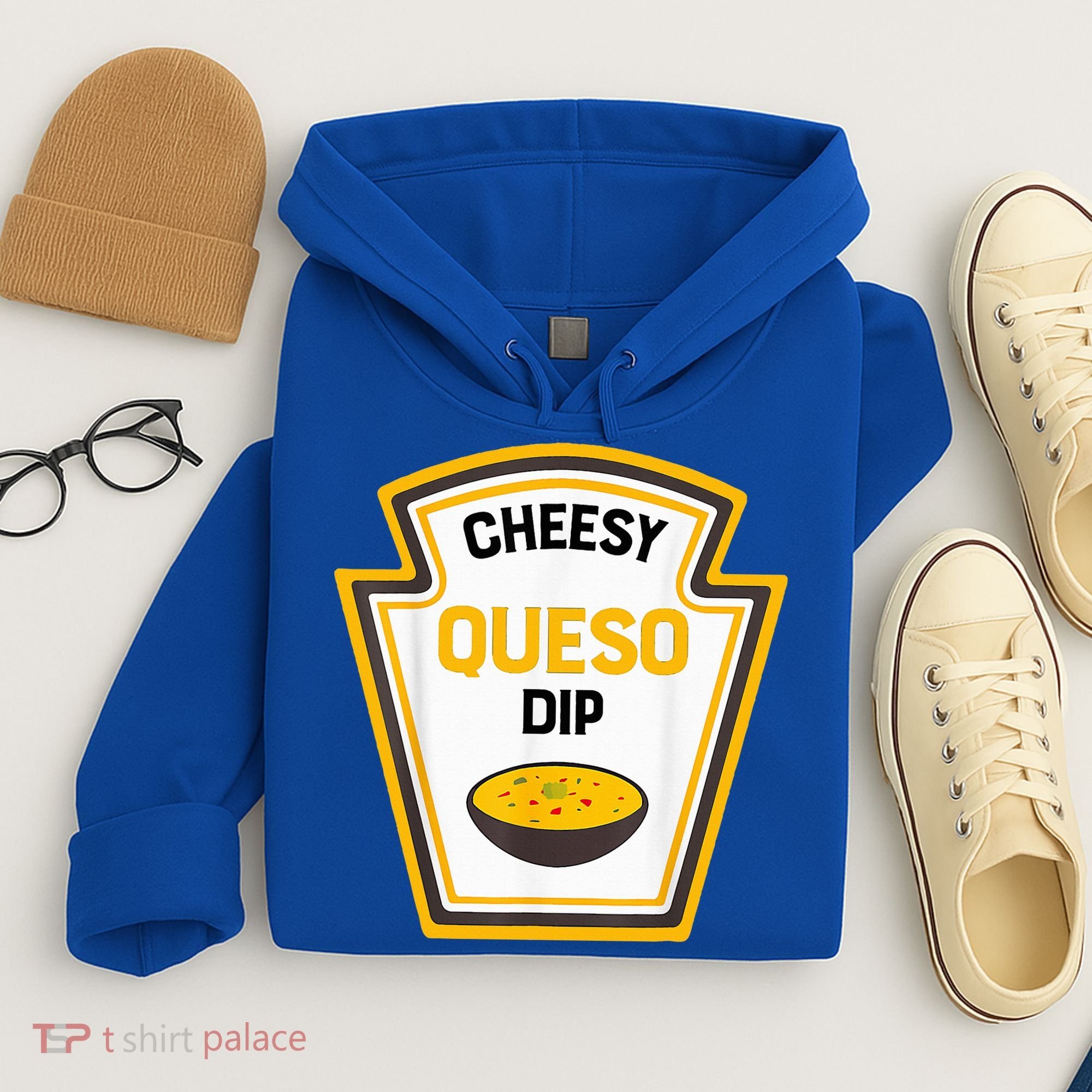 Funny Group Condiments Halloween Costume Cheesy Queso Dip Hoodie