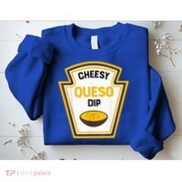 Funny Group Condiments Halloween Costume Cheesy Queso Dip Sweatshirt thumb 2
