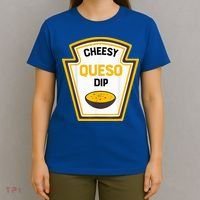 Funny Group Condiments Halloween Costume Cheesy Queso Dip T-Shirt thumb 4